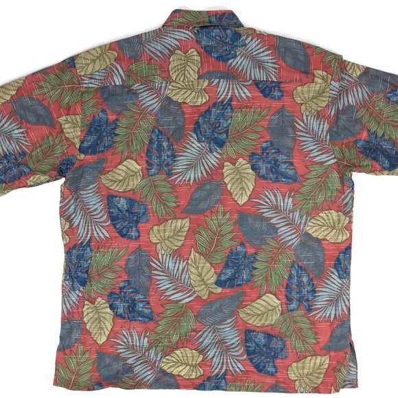 Tori Richard Cotton Lawn Hawaiian Shirt XL Leaves - Picture 7 of 8